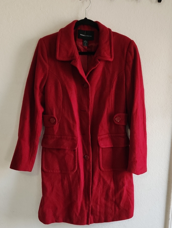 Moda International Jackets & Blazers - Vintage Y2k Moda International (Victoria’s Secret) 100% Wool Red Car Coat